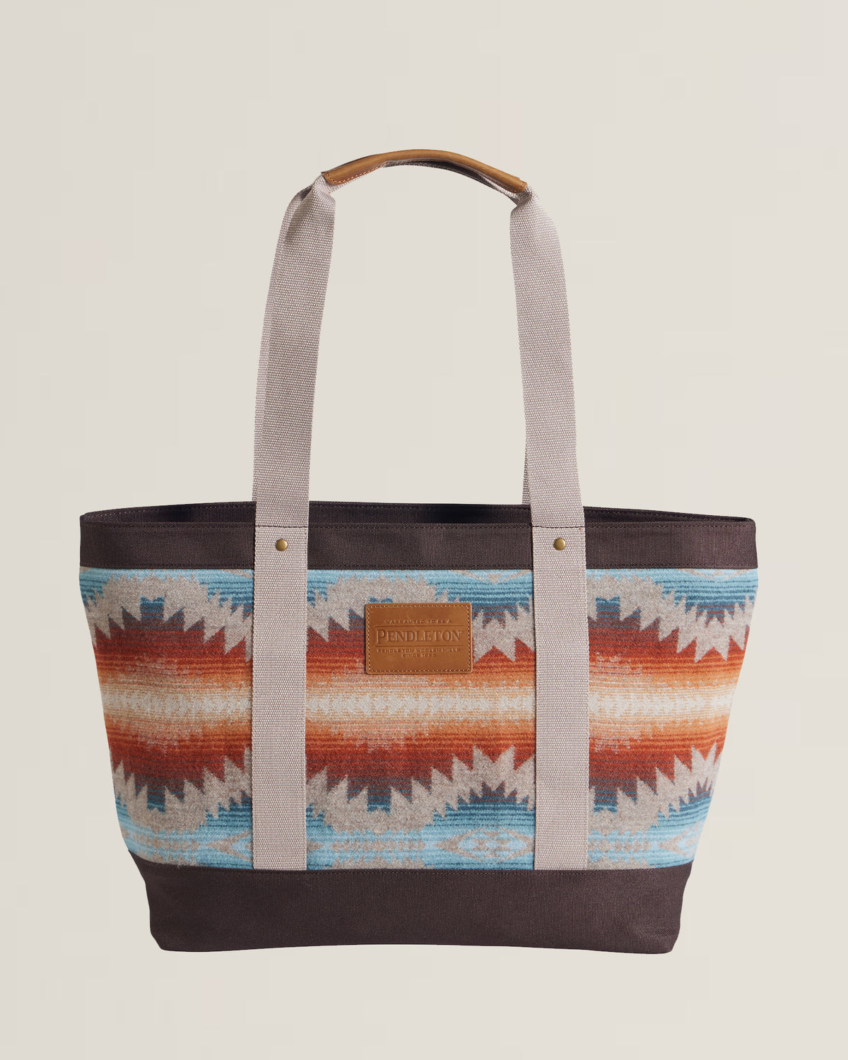 SUNSET PASS ZIP TOTE<br>BROWN