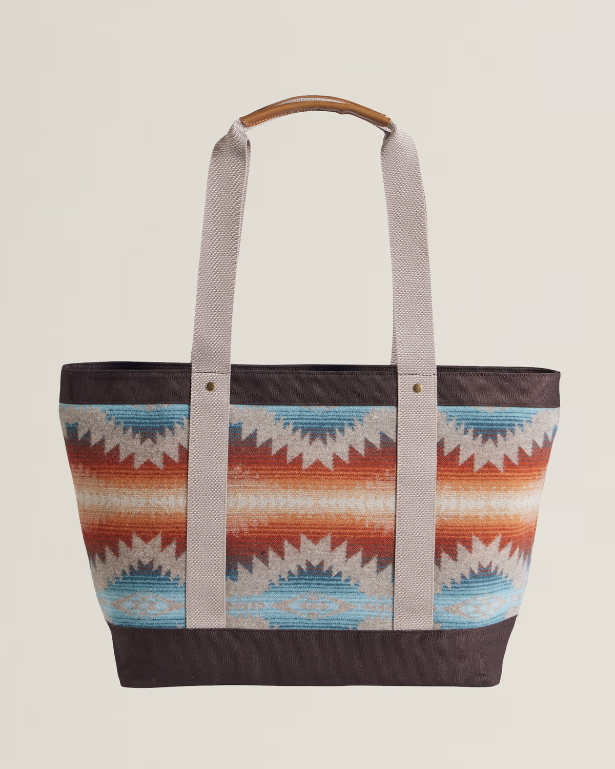 SUNSET PASS ZIP TOTE<br>BROWN