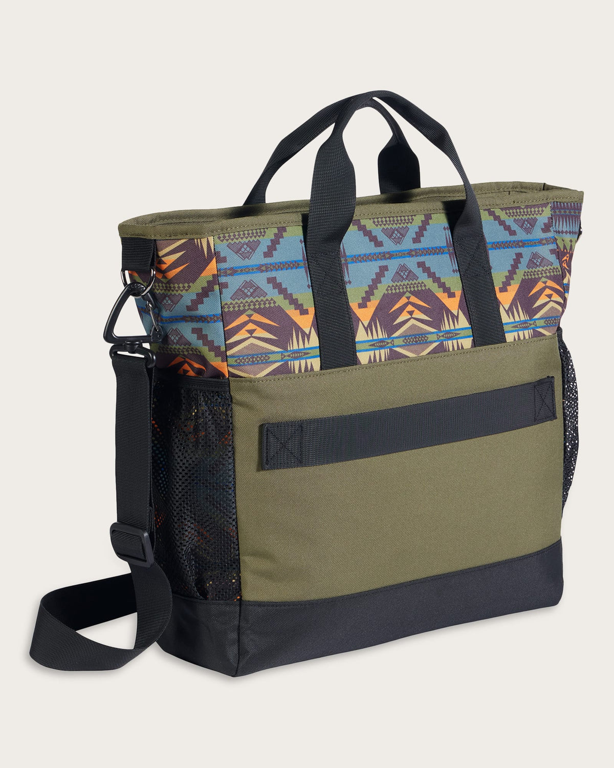 MYSTIC LAKE EXPLORER CARRYALL TOTE<br>OLIVE MULTI