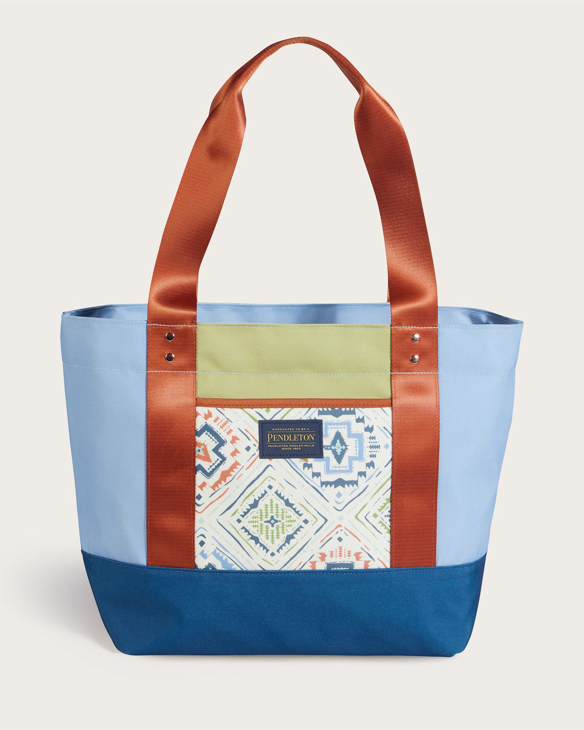 HARDING BEACH CANOPY CANVAS TOTE<br>BLUE MULTI