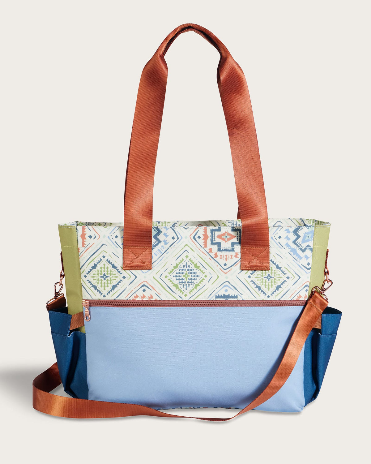 HARDING BEACH CANOPY CANVAS SUPER TOTE<br>BLUE MULTI