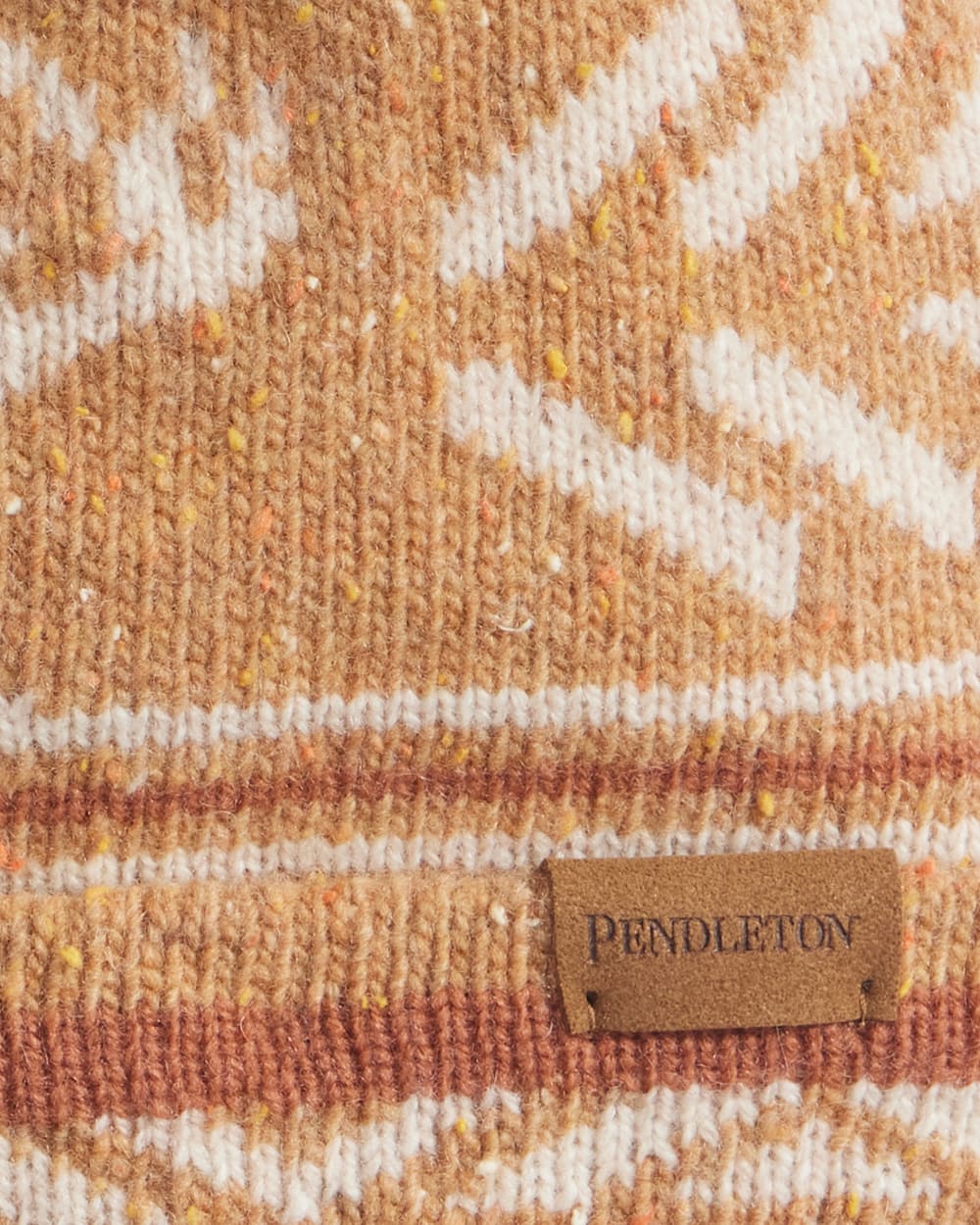 ICON LAMBSWOOL POM BEANIE<br>TAN