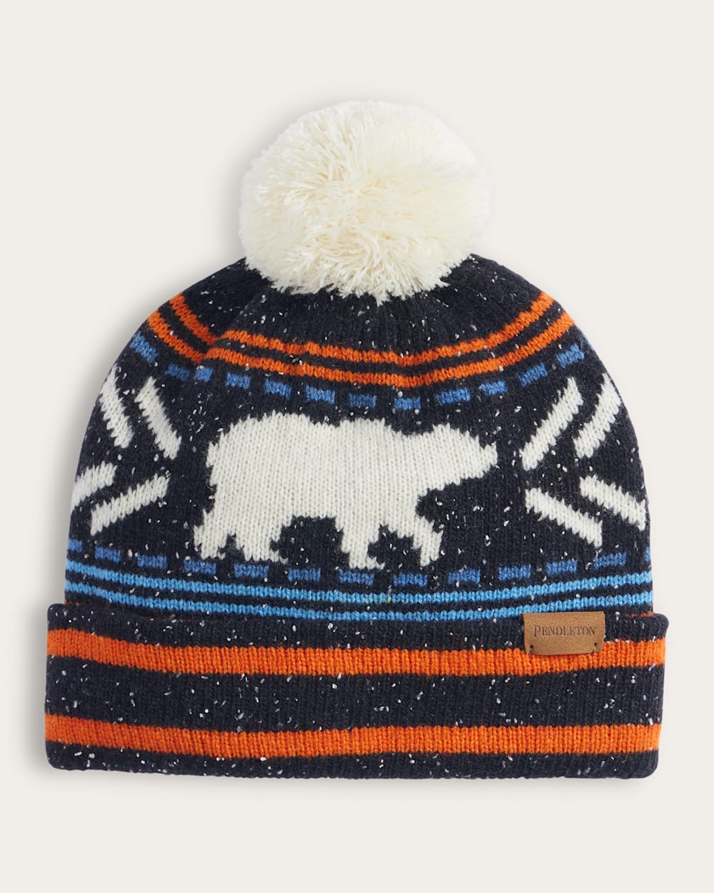 ICON LAMBSWOOL POM BEANIE<br>BLACK