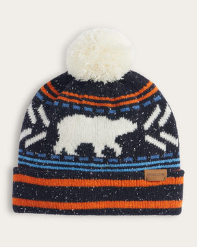ICON LAMBSWOOL POM BEANIE<br>BLACK