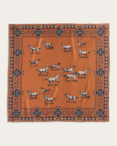 HERD OF HORSES SILK SCARF<br>CLAY