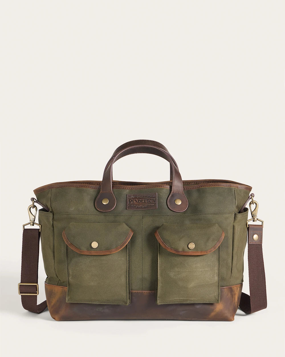 ODYSSEY WAXED CANVAS MESSENGER BAG<br>OLIVE