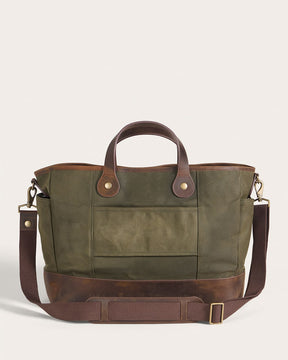ODYSSEY WAXED CANVAS MESSENGER BAG<br>OLIVE