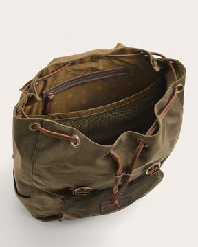 ODYSSEY WAXED CANVAS BACKPACK<br>OLIVE