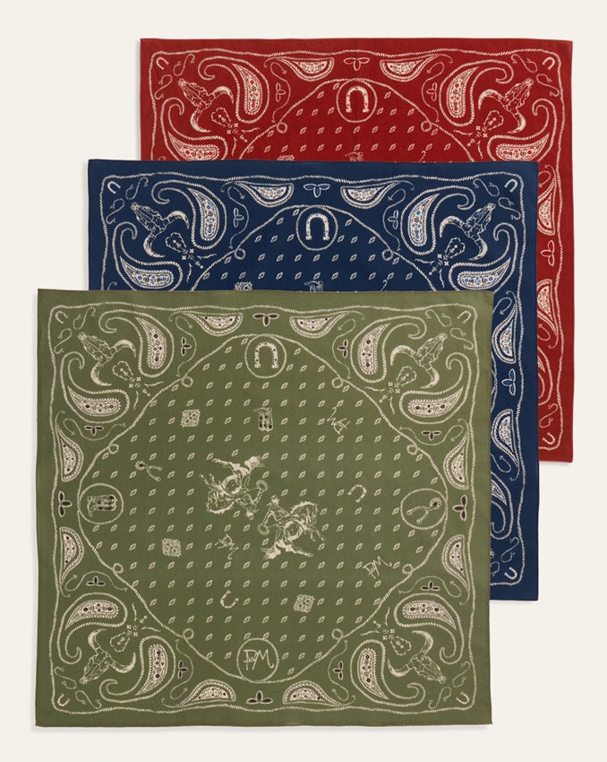 3-PACK BANDANA<br>WESTERN LASSO MULTI