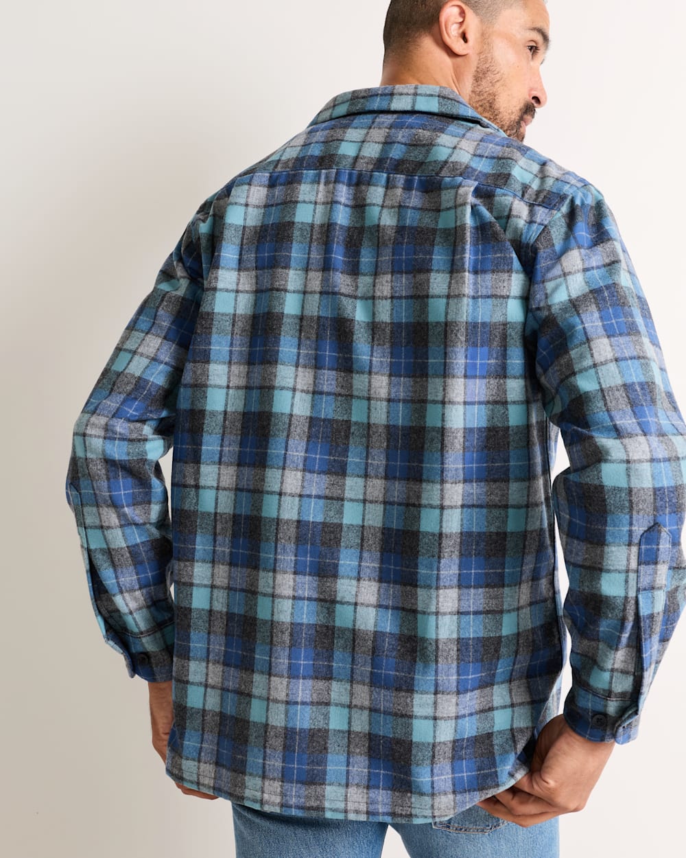 MEN'S PLAID BOARD SHIRT<br>BLUE ORIGINAL SURF PLAID