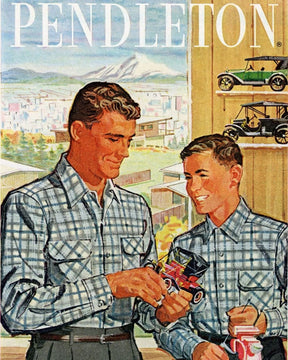 MEN'S PLAID BOARD SHIRT<br>BLUE ORIGINAL SURF PLAID