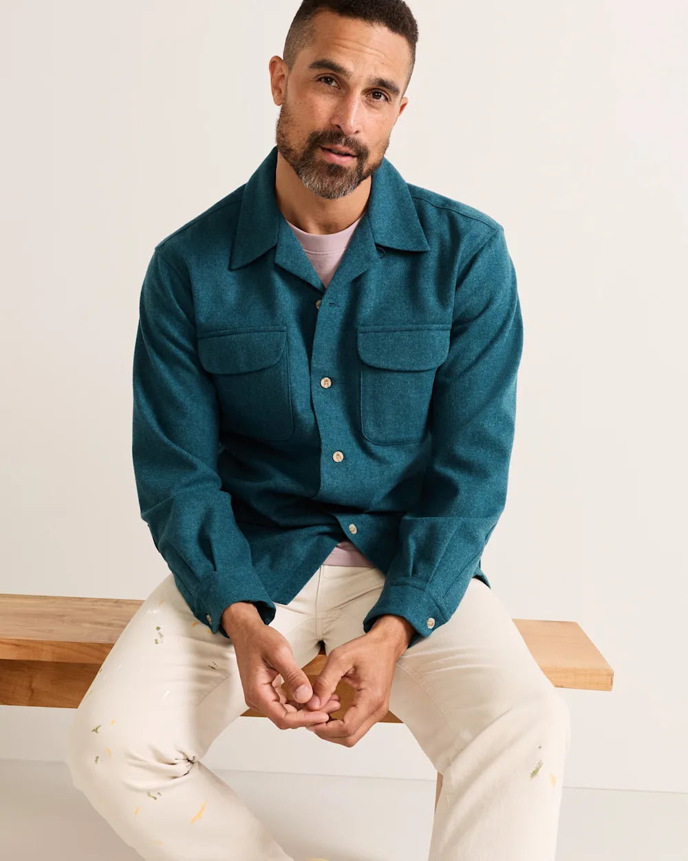 BOARD SHIRT<br>BLUE MIX SOLID