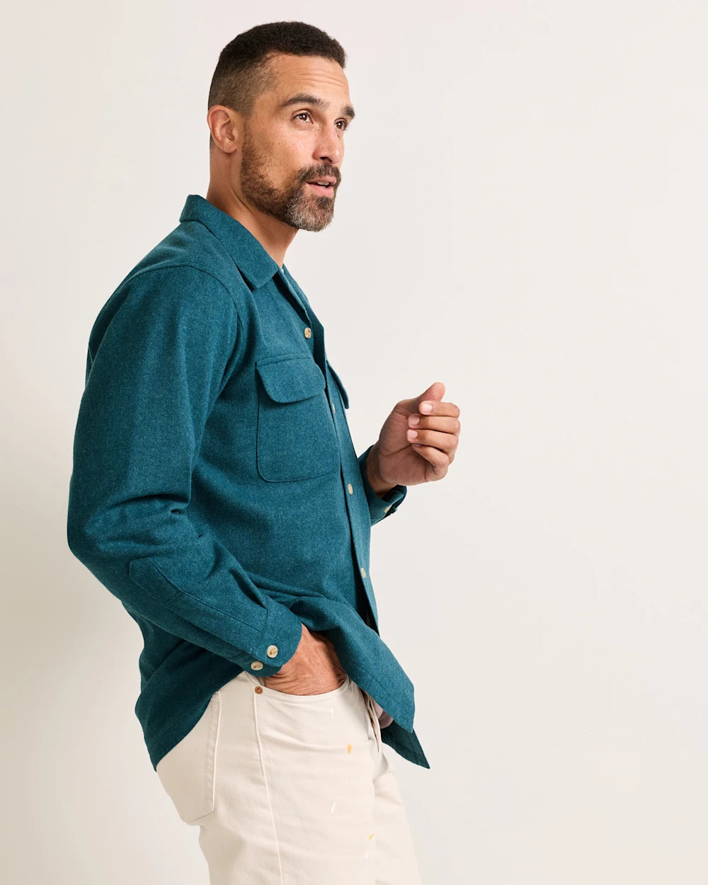 BOARD SHIRT<br>BLUE MIX SOLID