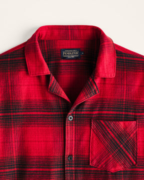 MEN'S PLAID FLANNEL PAJAMA SET<br>RED/BLACK