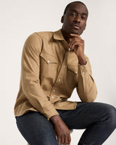 MEN'S SNAP-FRONT WESTERN CANYON SHIRT<br>TAN MIX