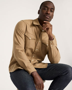 MEN'S SNAP-FRONT WESTERN CANYON SHIRT<br>TAN MIX