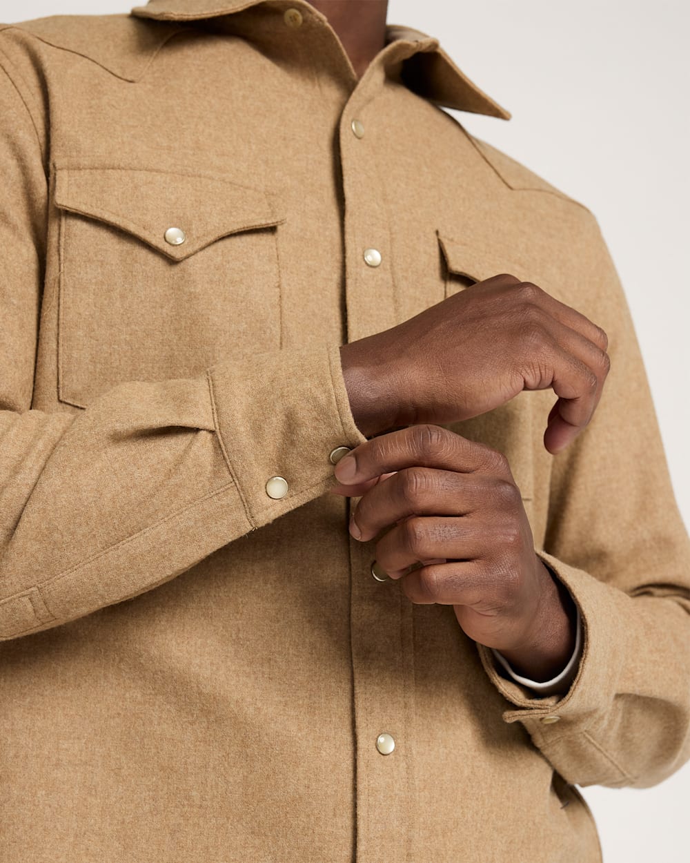 MEN'S SNAP-FRONT WESTERN CANYON SHIRT<br>TAN MIX