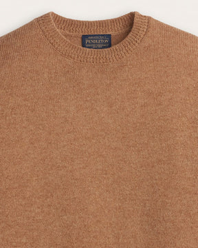 MEN'S SHETLAND COLLECTION SWEATER<br>TAN MIX