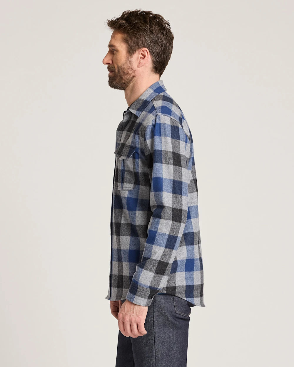 MEN'S BUFFALO CHECK SCOUT SHIRT<br>BLUE MULTI CHECK