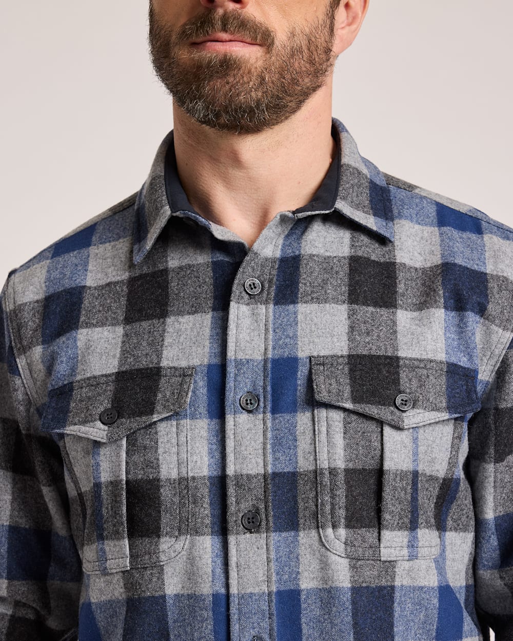 MEN'S BUFFALO CHECK SCOUT SHIRT<br>BLUE MULTI CHECK