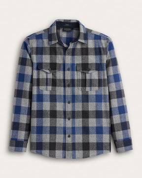 MEN'S BUFFALO CHECK SCOUT SHIRT<br>BLUE MULTI CHECK
