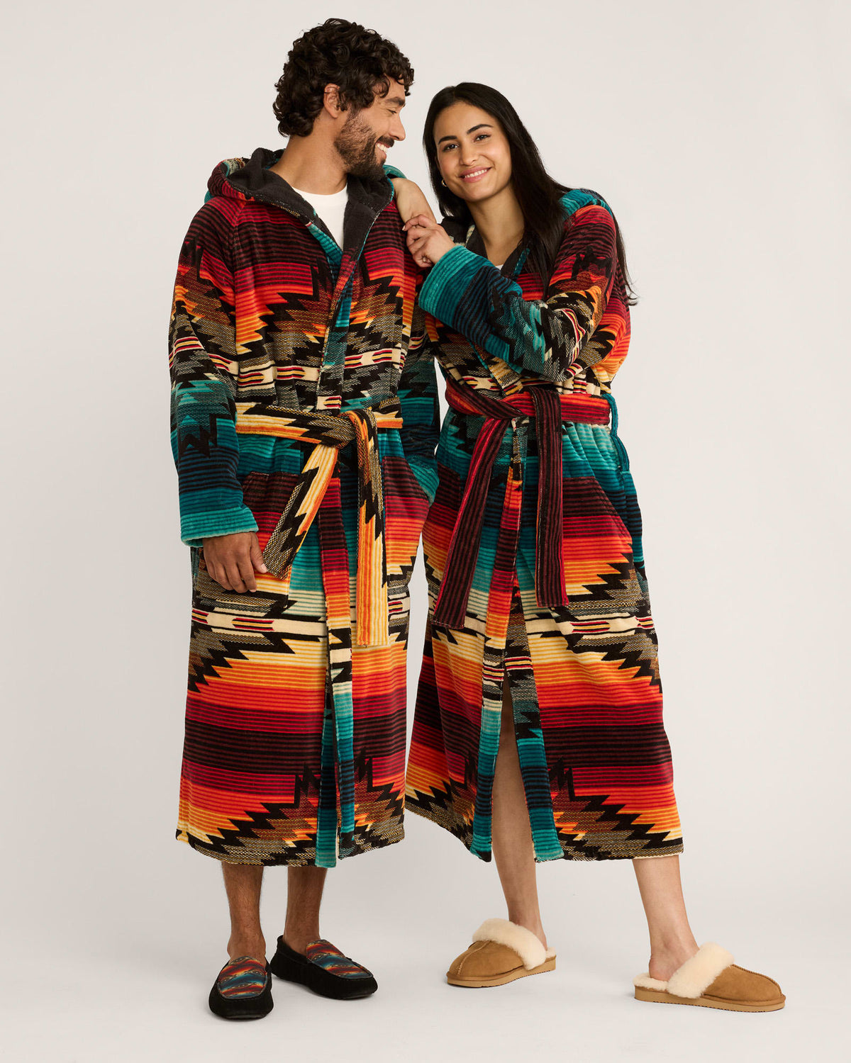 UNISEX SALTILLO COTTON TERRY VELOUR ROBE<br>SALTILLO SUNSET