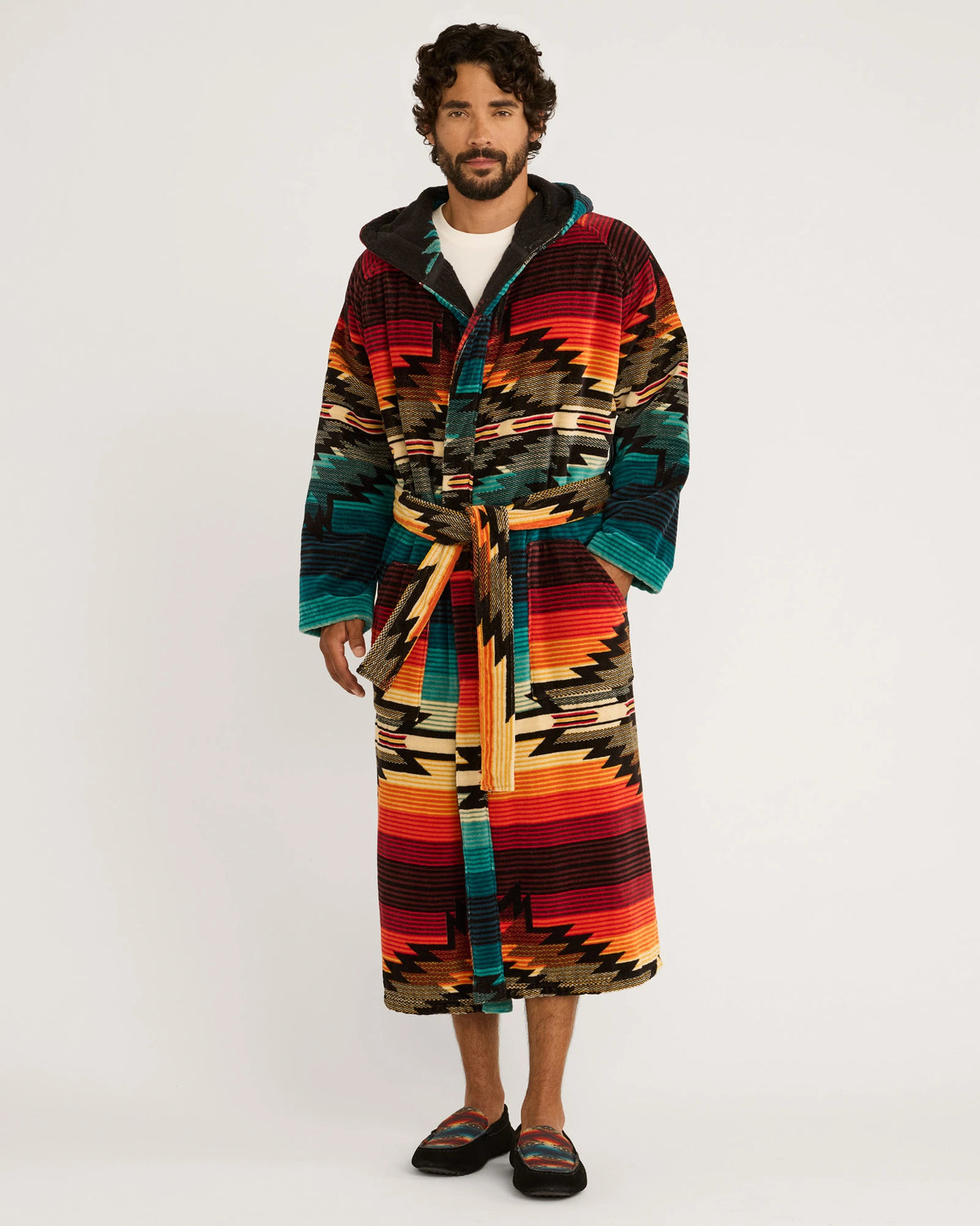 UNISEX SALTILLO COTTON TERRY VELOUR ROBE<br>SALTILLO SUNSET