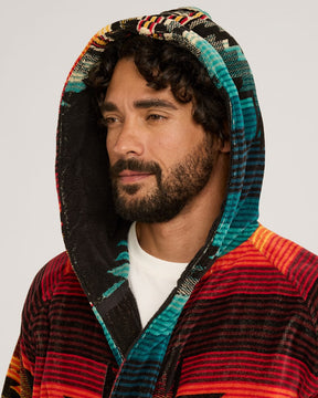 UNISEX SALTILLO COTTON TERRY VELOUR ROBE<br>SALTILLO SUNSET
