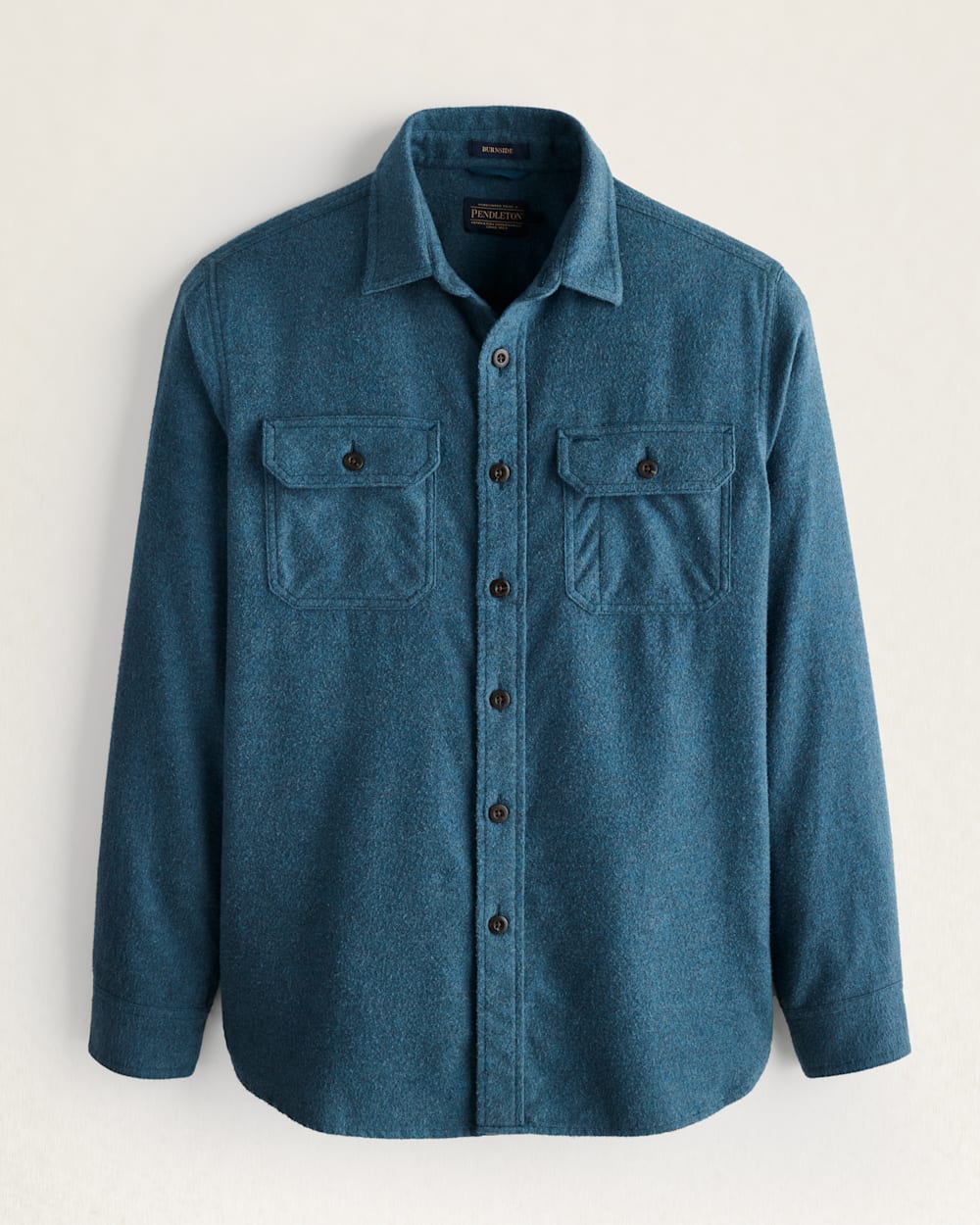MEN'S BURNSIDE DOUBLEBRUSHED FLANNEL SHIRT<br>BLUE HEATHER