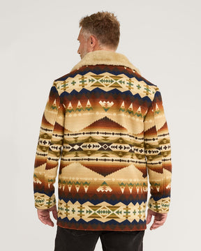 MEN'S BROWNSVILLE SHEARLING COLLAR COAT<br>TAN SOLSTICE CANYON