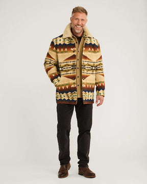 MEN'S BROWNSVILLE SHEARLING COLLAR COAT<br>TAN SOLSTICE CANYON