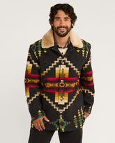 MEN'S BROWNSVILLE SHEARLING COLLAR COAT<br>OXFORD FOUR CORNERS