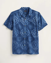 MEN'S ALOHA COTTON CAMP SHIRT<br>HARDING NAVY