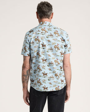 MEN'S LARAMIE SNAP-FRONT SHIRT<br>BLUE WILD HORSES