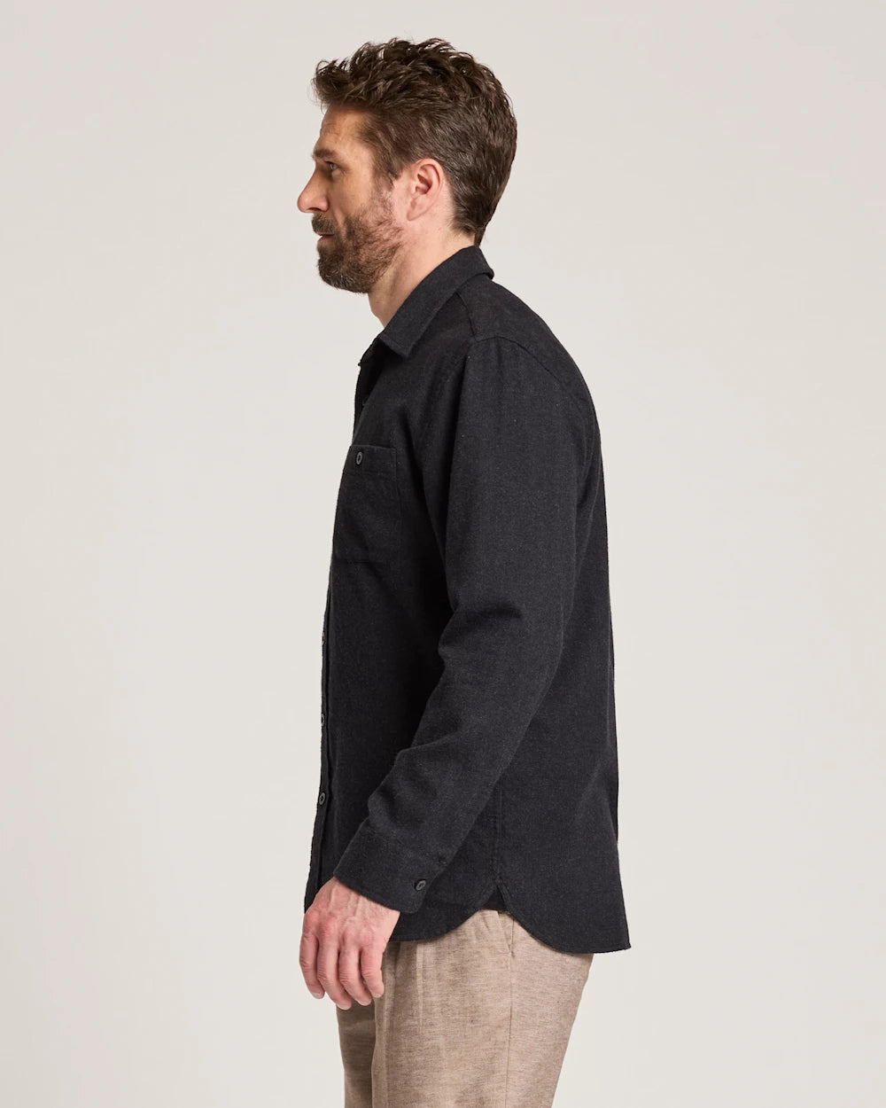 MEN'S FREMONT COTTON FLANNEL SHIRT<br>CHARCOAL HEATHER