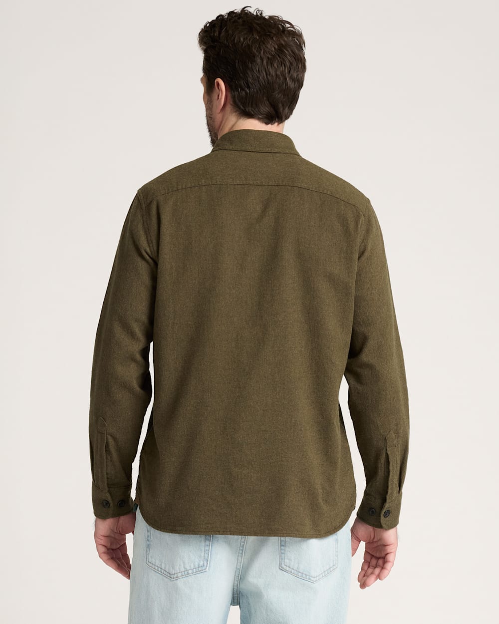 MEN'S BURNSIDE COTTON FLANNEL SHIRT<br>FOREST GREEN HEATHER
