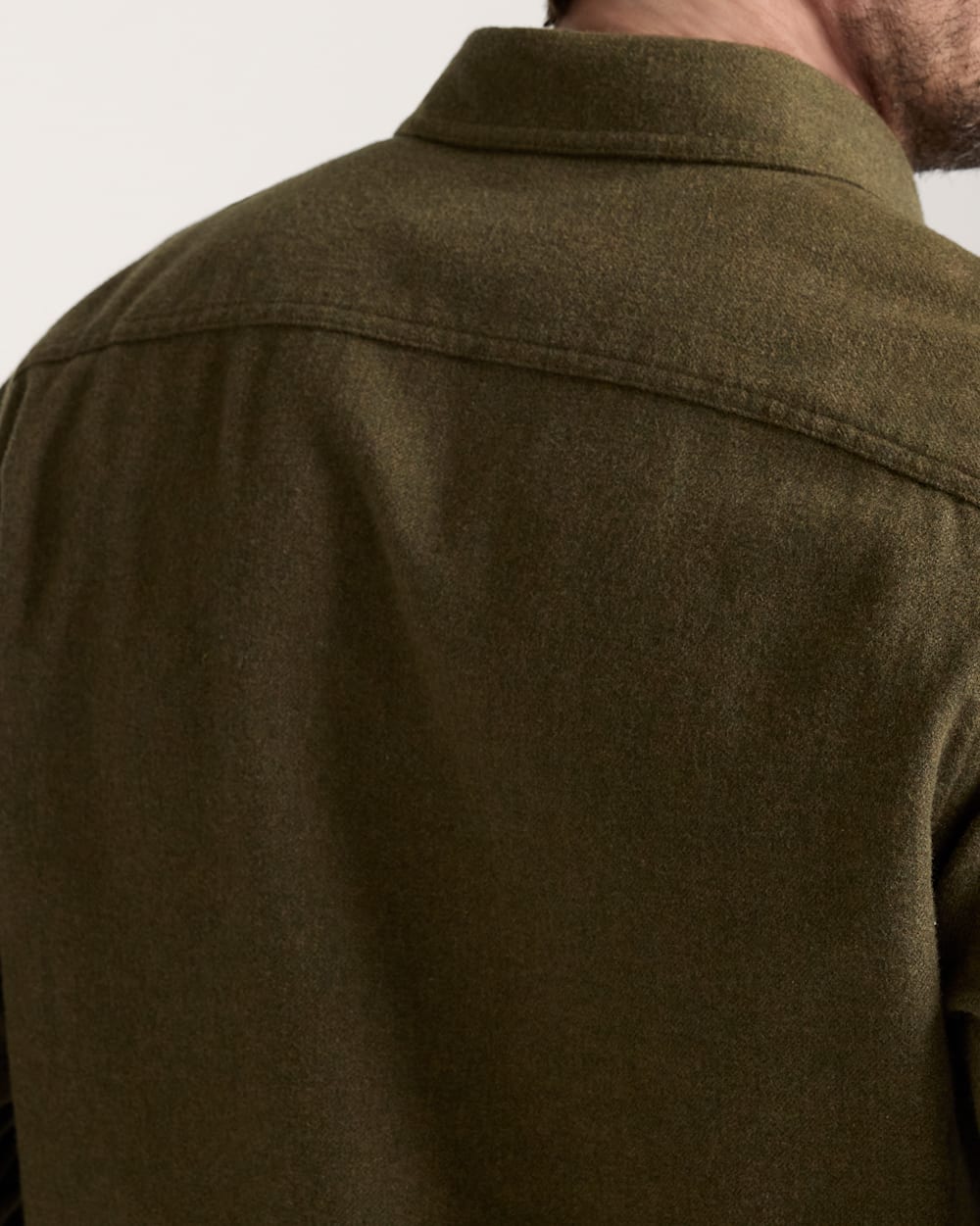 MEN'S BURNSIDE COTTON FLANNEL SHIRT<br>FOREST GREEN HEATHER