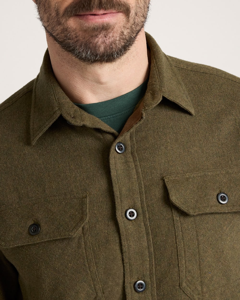 MEN'S BURNSIDE COTTON FLANNEL SHIRT<br>FOREST GREEN HEATHER
