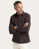 MEN'S BURNSIDE COTTON FLANNEL SHIRT<br>BROWN HEATHER