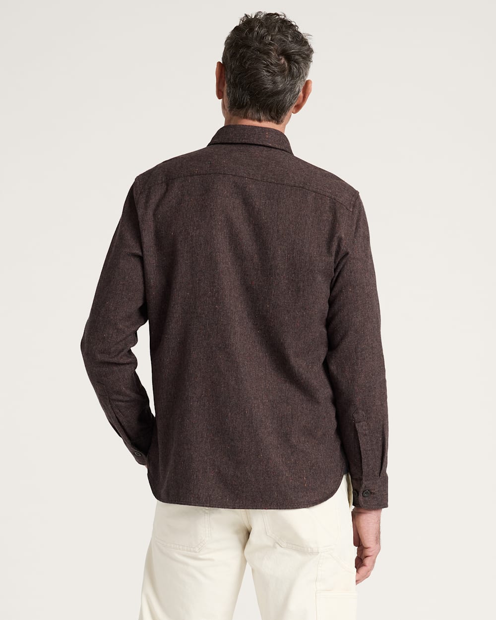 MEN'S BURNSIDE COTTON FLANNEL SHIRT<br>BROWN HEATHER