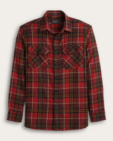 MEN'S PLAID BURNSIDE COTTON FLANNEL SHIRT<br>RED MULTI PLAID