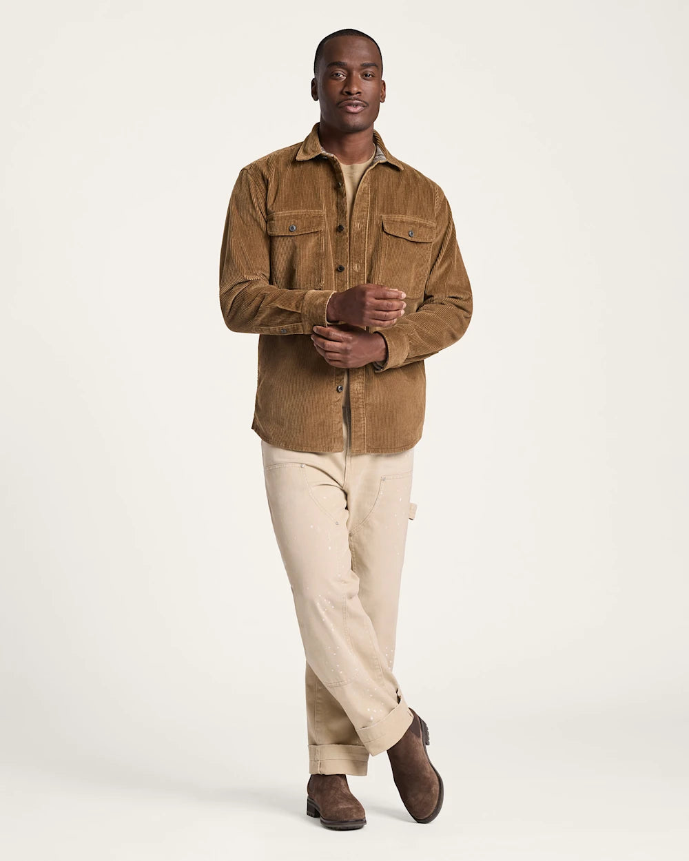 MEN'S BELMONT CORDUROY SHIRT JACKET<br>COFFEE