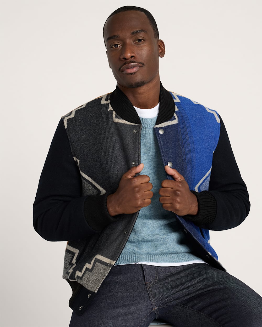 SAMPLE - MEN'S COLLEGE FUND DIRECTIONS HOME WOOL COAT<br>MULTI