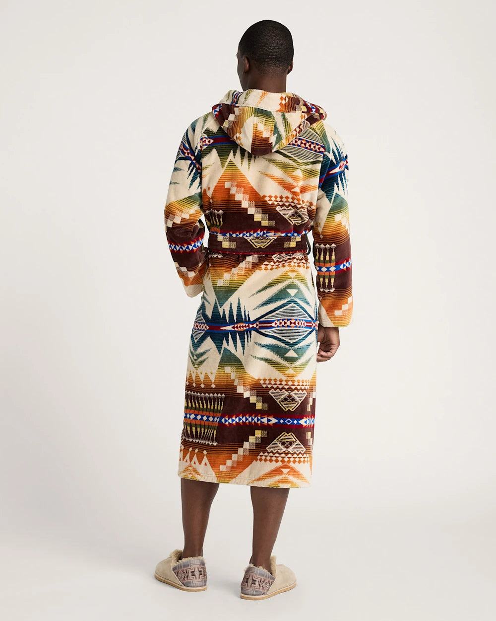 UNISEX MYSTIC LAKE COTTON TERRY VELOUR BATHROBE<br>MULTI