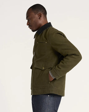 MEN'S CARSON CITY CANVAS RANCH COAT<br>DARK OLIVE