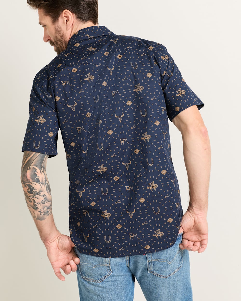 LARAMIE SHIRT SS<br>WESTERN NAVY