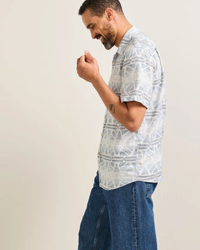 DAWSON LINEN SHIRT SS<br>PONDEROSA GREY/BLUE
