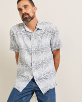 DAWSON LINEN SHIRT SS<br>PONDEROSA GREY/BLUE