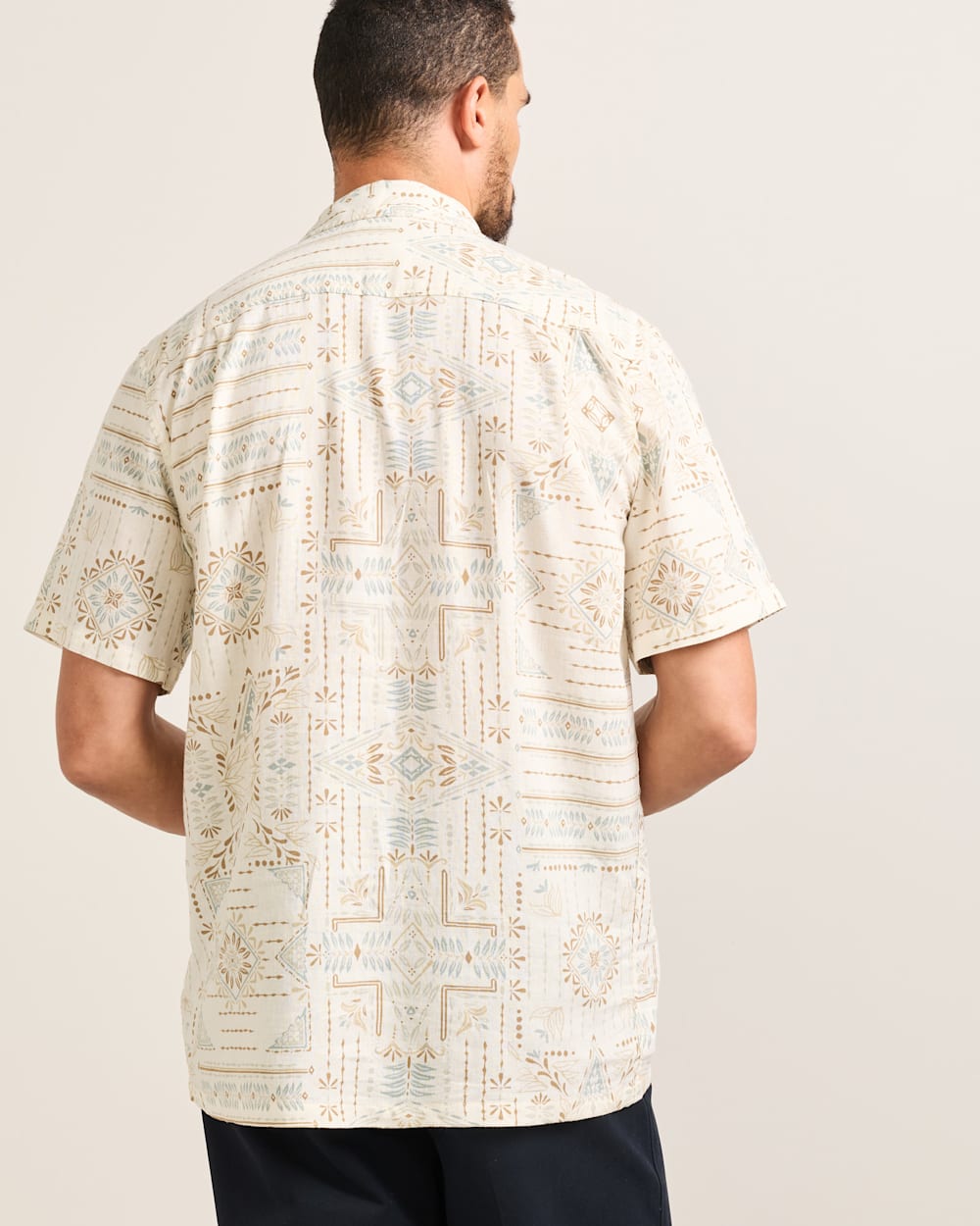 ALOHA LINEN CAMP SHIRT SS<br>LAUREL GROVE ECRU