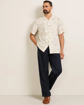 ALOHA LINEN CAMP SHIRT SS<br>LAUREL GROVE ECRU